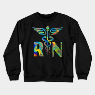 Lovely RN Registered Nurse Tie Dye Crewneck Sweatshirt